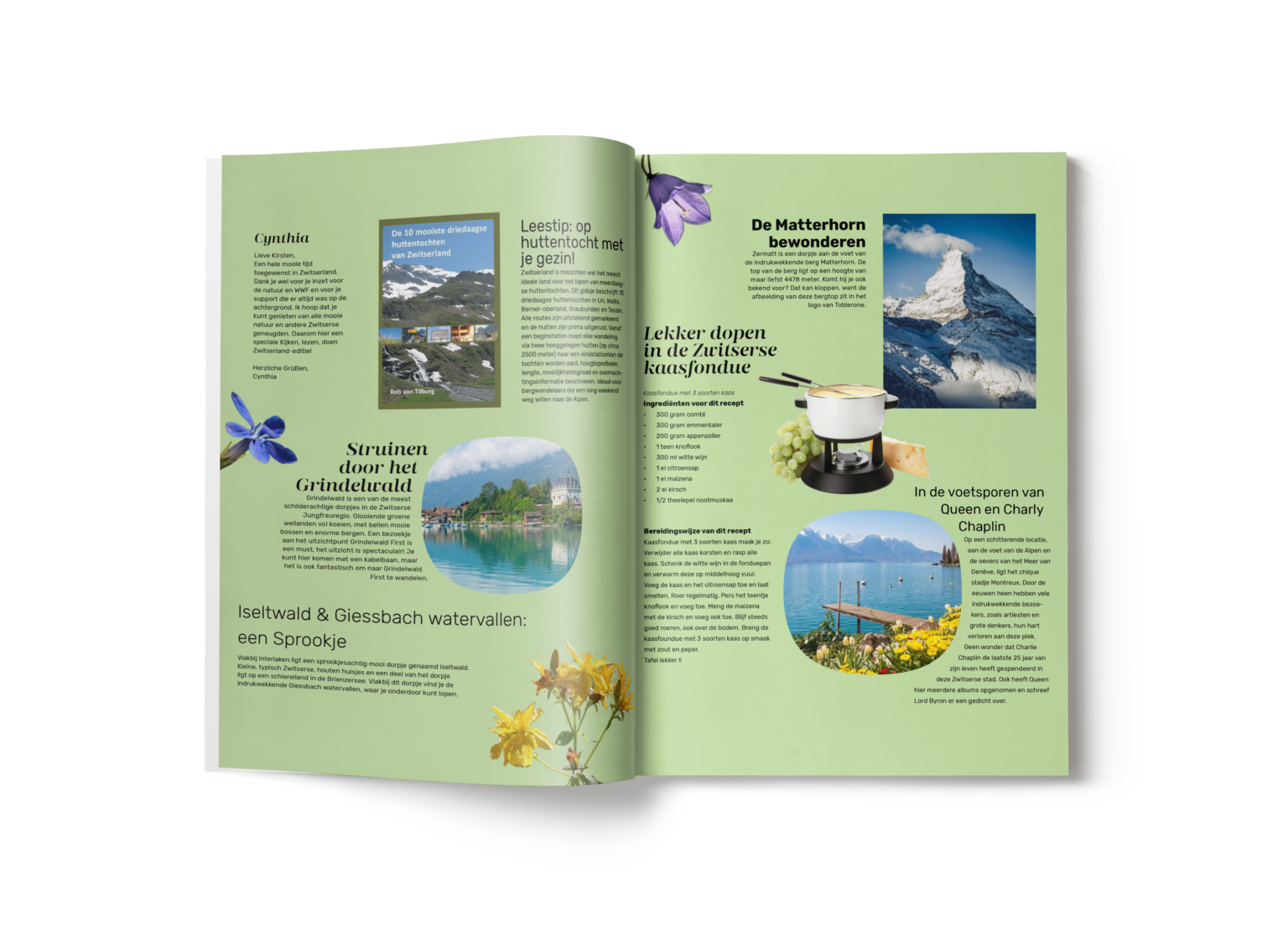 Mock-up Magazine kirsten inhoud